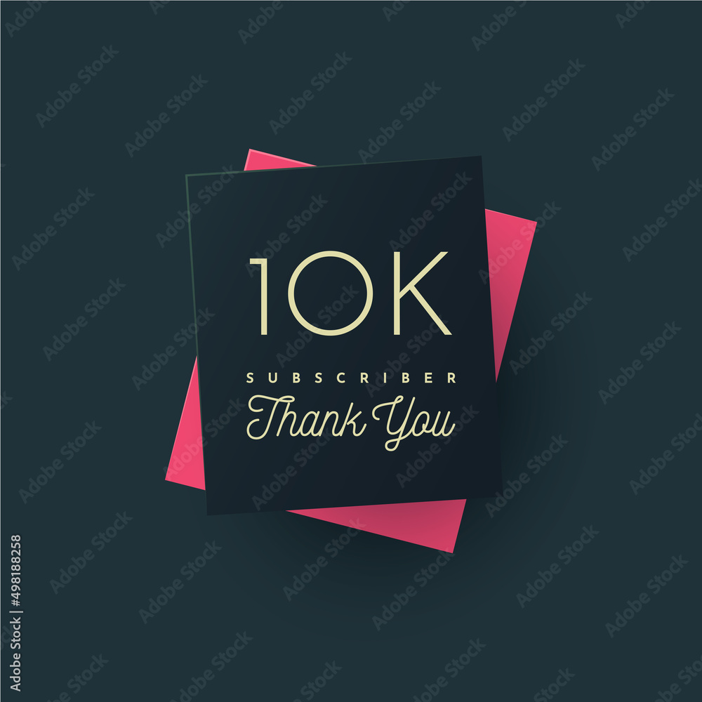 10K Followers Thank you illustration template design 10K Followers Thank you illustration template design