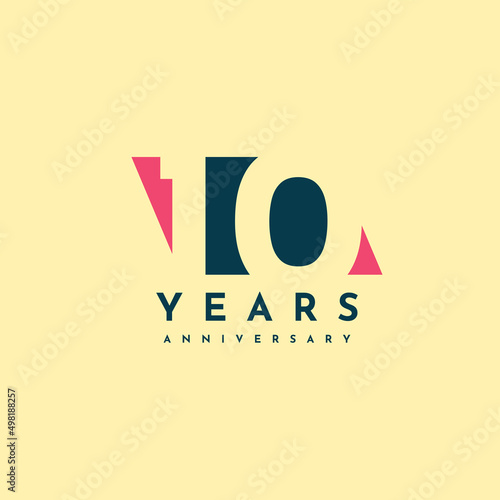 10 years anniversary celebration template design