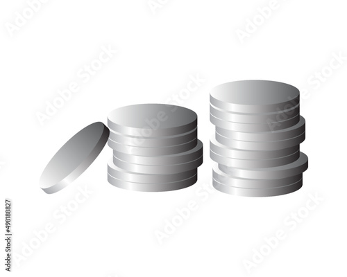 stack of silver coins