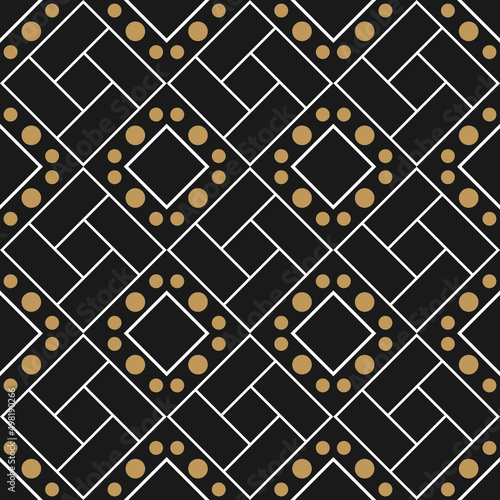 Black decorative seamless pattern 