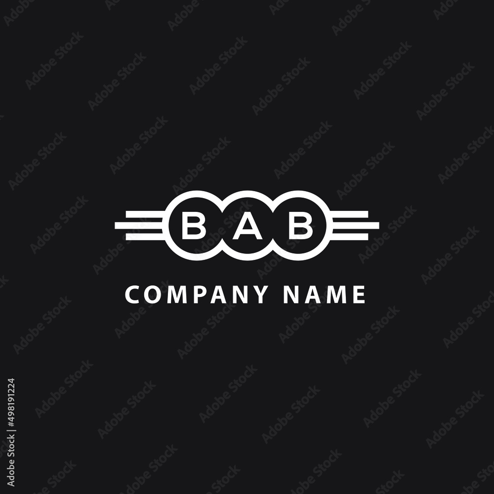 BAB letter logo design on black background. BAB  creative initials letter logo concept. BAB letter design.