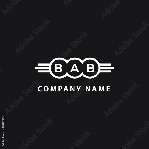 BAB letter logo design on black background. BAB creative initials letter logo concept. BAB letter design.