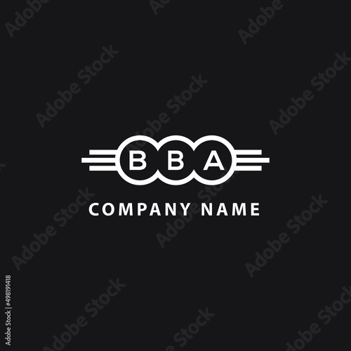 BBA letter logo design on black background. BBA  creative initials letter logo concept. BBA letter design.