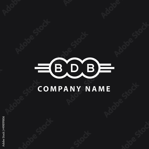 BDB letter logo design on black background. BDB creative initials letter logo concept. BDB letter design.