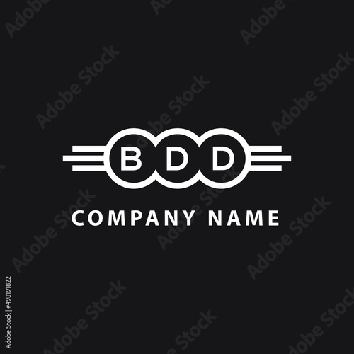 BDD letter logo design on black background. BDD  creative initials letter logo concept. BDD letter design.