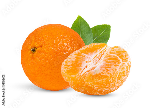 Mandarin or tangerine fruit isolated on white