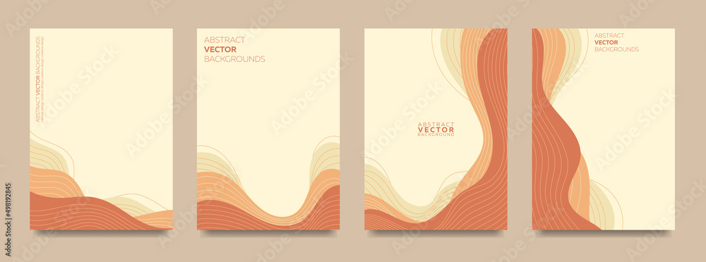 A set of laconic backgrounds with smooth lines.