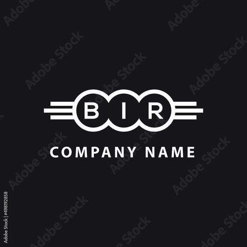 BIR letter logo design on black background. BIR creative  initials letter logo concept. BIR letter design.