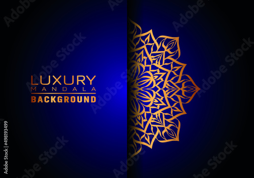 Luxury ornamental mandala logo background, arabesque style