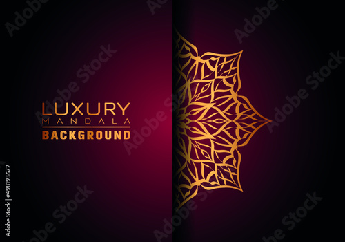 Luxury ornamental mandala logo background, arabesque style