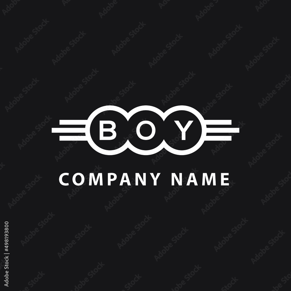 BOY letter logo design on black background. BOY  creative initials letter logo concept. BOY letter design.