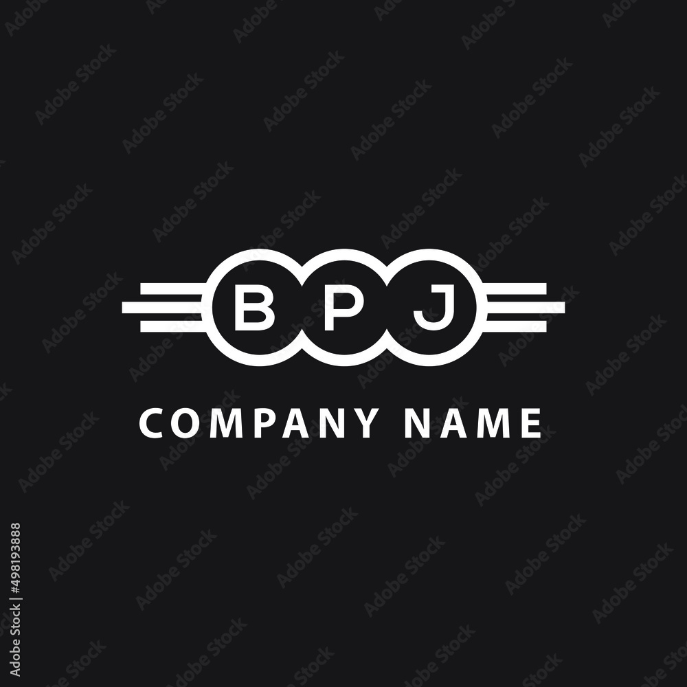 BPJ letter logo design on black background. BPJ creative initials letter logo concept. BPJ letter design. BPJ letter logo design on black background. BPJ creative initials letter logo concept. BPJ letter design.