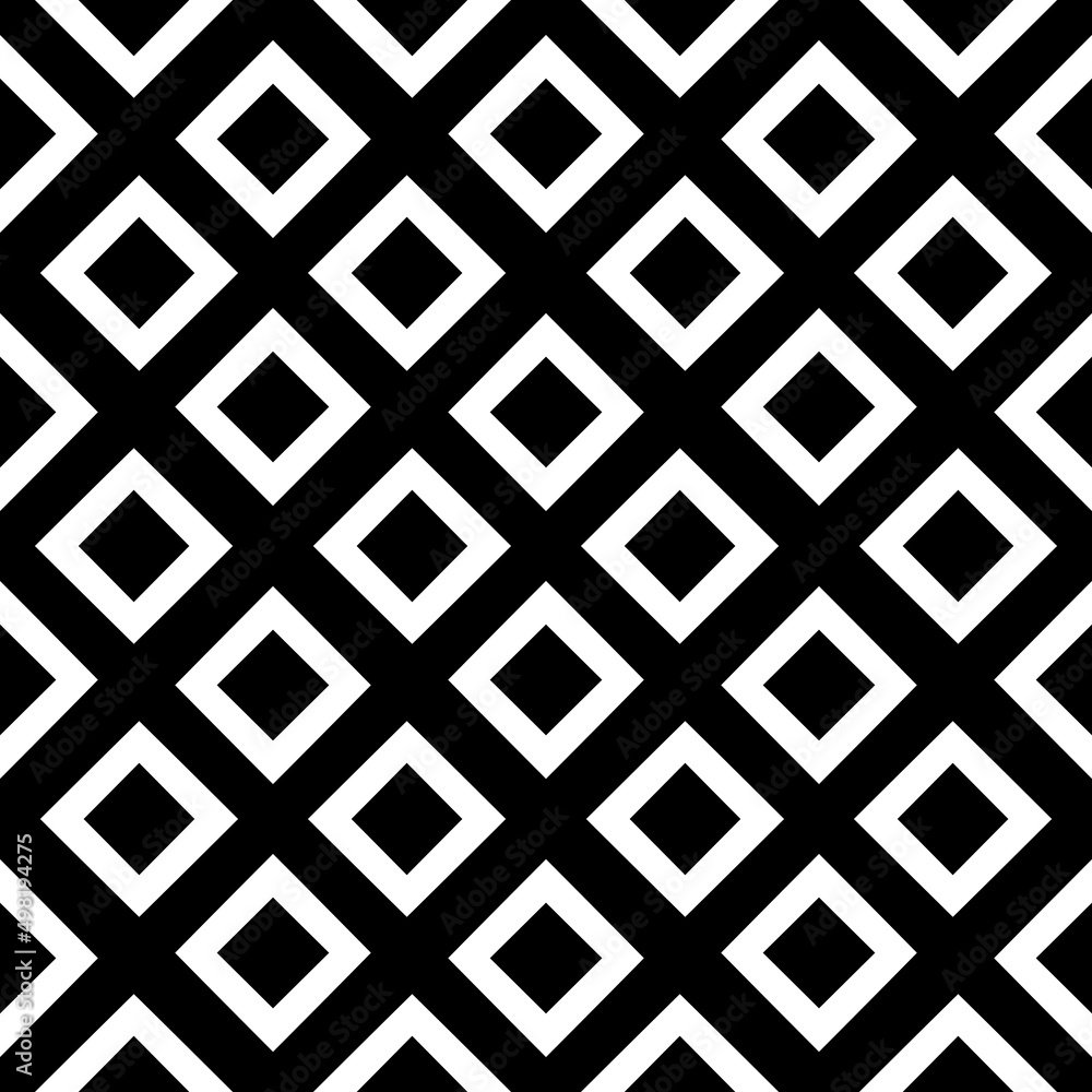 Abstract Black seamless pattern.Seamless geometric ornament based on traditional islamic art.Great design for fabric,textile,cover,wrapping paper,background. Average thickness lines.Modern geometric.