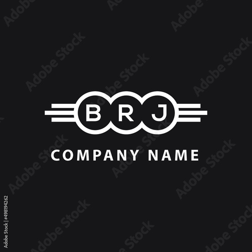 BRJ letter logo design on black background. BRJ creative  initials letter logo concept. BRJ letter design.