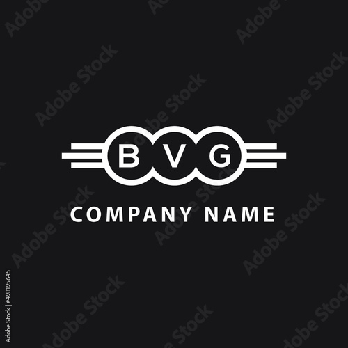 BVG letter logo design on black background. BVG  creative initials letter logo concept. BVG letter design. photo
