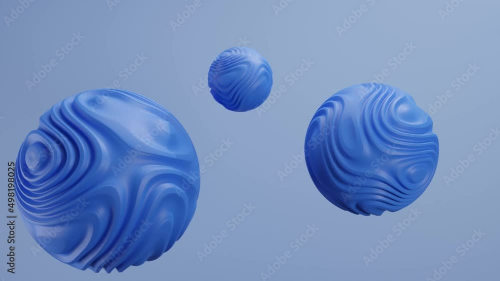 blue Organic Shape 3D Wavy Sphere Isolated On Color Background. blue Organic Shape 3D Wavy Sphere Isolated On Color Background.