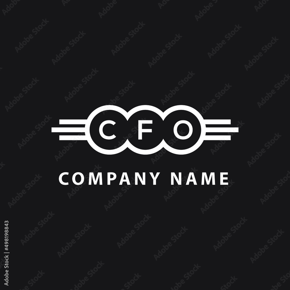 CFO letter logo design on black background. CFO creative initials letter logo concept. CFO letter design. CFO letter logo design on black background. CFO creative initials letter logo concept. CFO letter design.