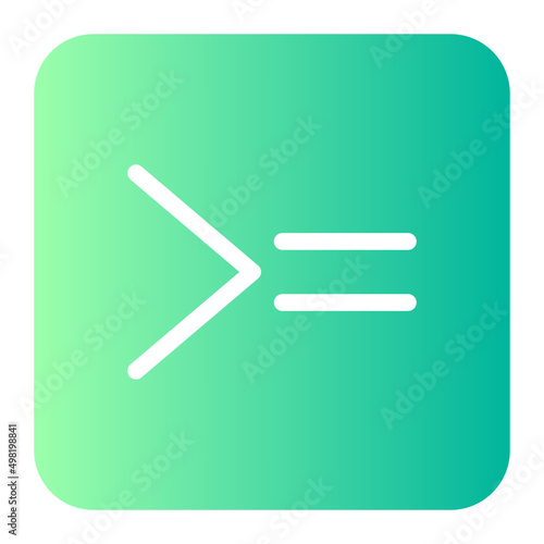 greater than gradient icon