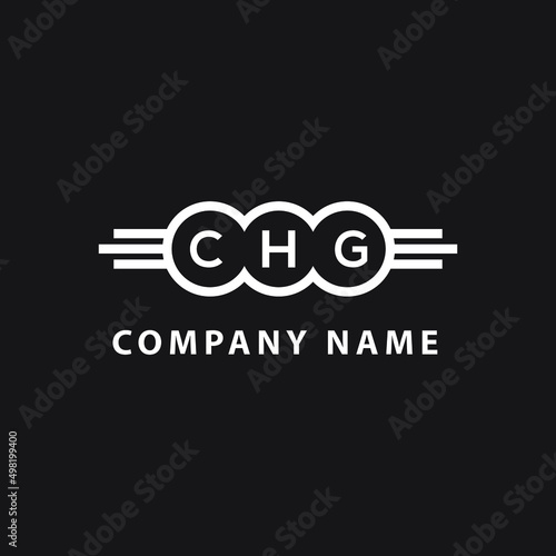 CHG letter logo design on black background. CHG  creative initials letter logo concept. CHG letter design. photo