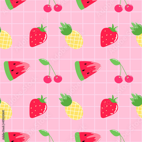 seamless pattern with fruits