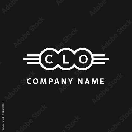 CLO letter logo design on black background. CLO  creative initials letter logo concept. CLO letter design.