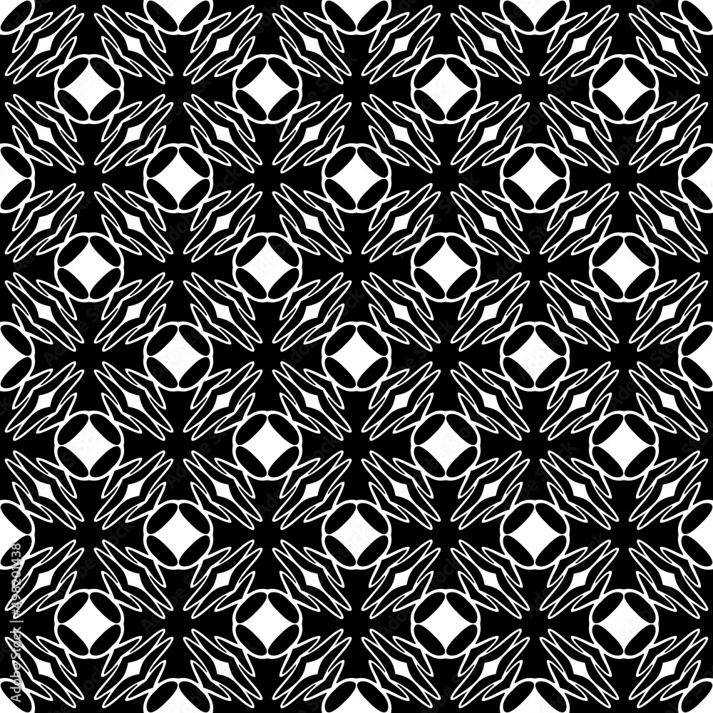 Seamless background. Design with manual hatching. Textile. Ethnic boho ornament. Vector illustration for web design or print.Black color lines.Great design for fabric,textile,cover,wrapping paper,back