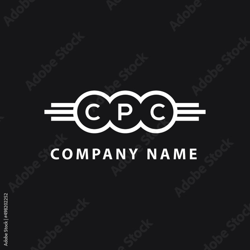 CPC letter logo design on black background. CPC  creative circle letter logo concept. CPC letter design.

