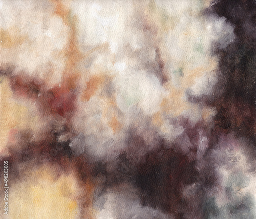 Oil paint texture. A hazy atmosphere abstract art background. Oil painting on canvas. Brushstrokes of paint.
