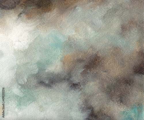 Oil paint texture. A hazy atmosphere abstract art background. Oil painting on canvas. Brushstrokes of paint.