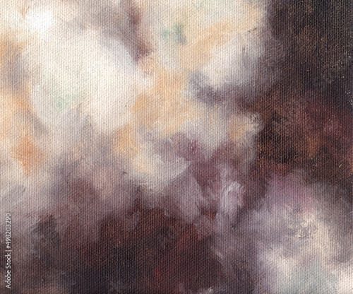 Oil paint texture. A hazy atmosphere abstract art background. Oil painting on canvas. Brushstrokes of paint.