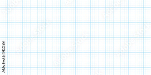 Squared paper seamless pattern for school notebook. Millimeter graph paper grid. Graph 4x4 per inch. Notebook for writing hieroglyphs. Editable stroke. Vector illustration on white background.