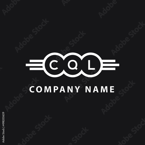 CQL letter logo design on black background. CQL creative circle letter logo concept. CQL letter design. 