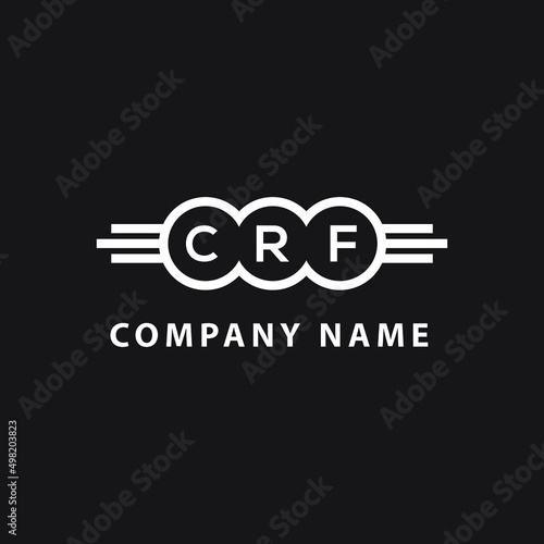 CRF letter logo design on black background. CRF  creative circle letter logo concept. CRF letter design.
