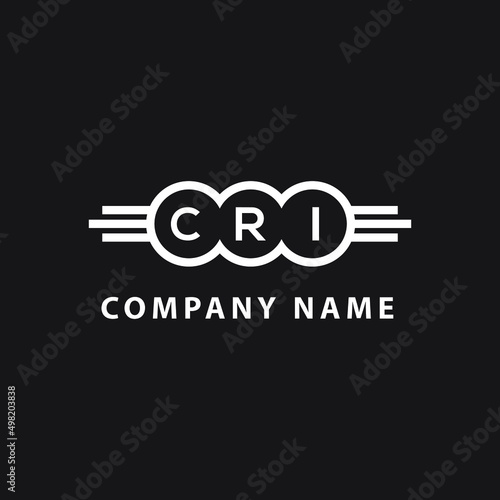 CRI letter logo design on black background. CRI  creative circle letter logo concept. CRI letter design.

