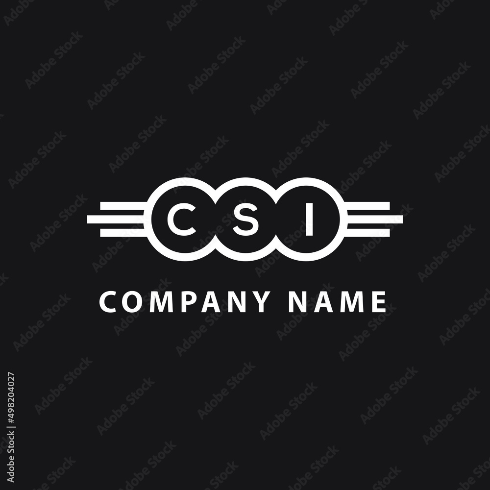CSI letter logo design on black background. CSI creative circle letter logo concept. CSI letter design. CSI letter logo design on black background. CSI creative circle letter logo concept. CSI letter design.
