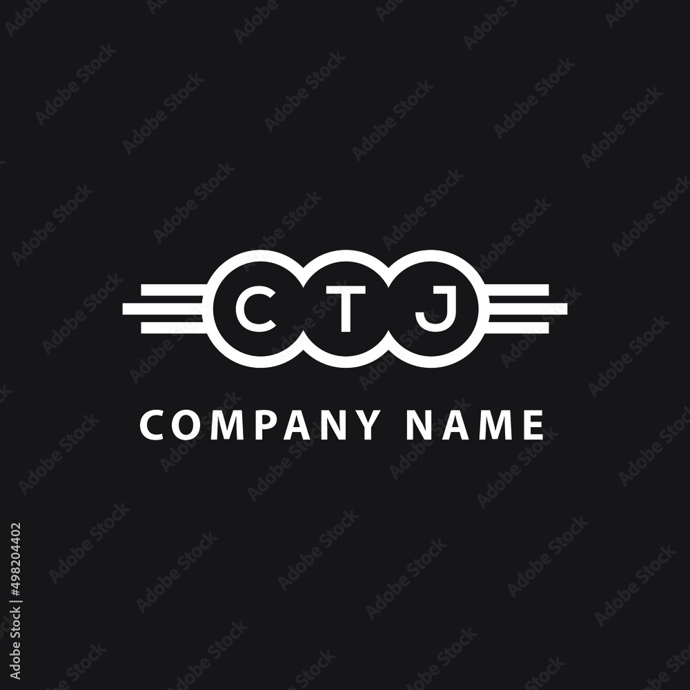 CTJ letter logo design on black background. CTJ creative circle letter logo concept. CTJ letter design. CTJ letter logo design on black background. CTJ creative circle letter logo concept. CTJ letter design.