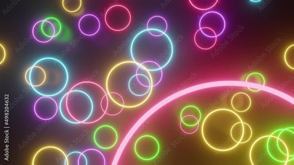 Flying through abstract neon objects. Flying through abstract neon objects.