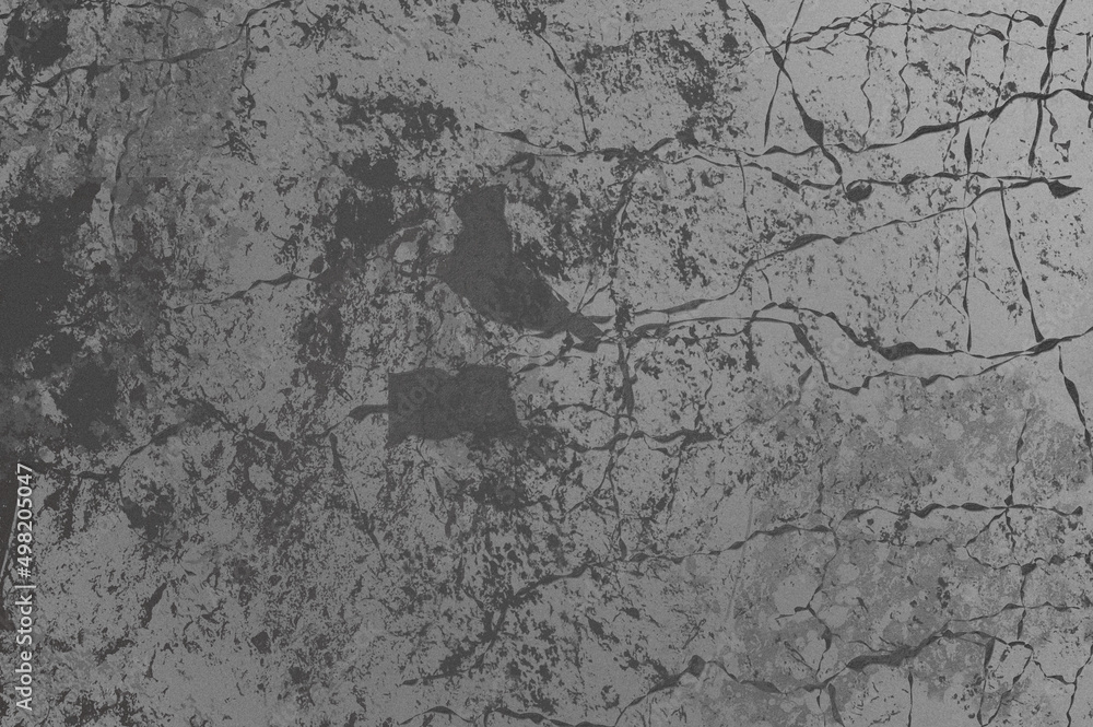 Gray/Silver Textured grainy Grunge Dirty Concrete Background with crack