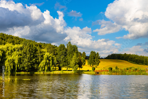 Obrazy Kaszuby  widok-na-jezioro-wegleszynskie-w-sloneczne-letnie-popoludnie