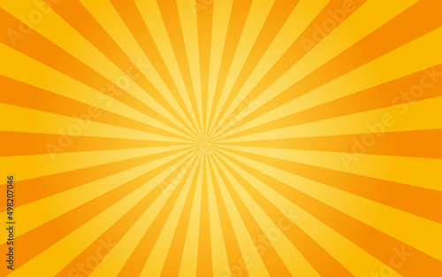 Sun rays Retro vintage style on yellow background, Sunburst Pattern Background. Rays. Summer Banner Vector illustration