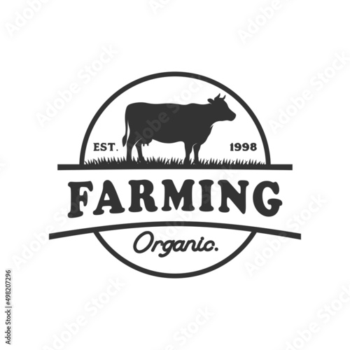 Farm animal logo inspiration. Flat design. Vector illustration concept