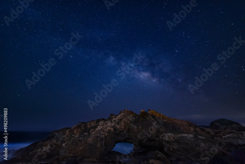 Idyllic landscape of milky way in Hong Kong