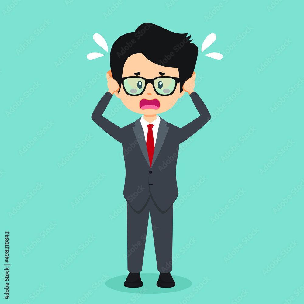 Stock Vector Confused Businessman Stock Vector Confused Businessman