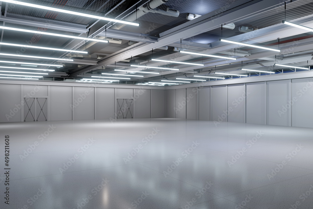 Empty hall exhibition centre.The backdrop for exhibition stands, booth,parking,trade show.Conversation for activity,meeting.Arena for entertainment,event,sports.Indoor for Factory,showroom.3d render. Empty hall exhibition centre.The backdrop for exhibition stands, booth,parking,trade show.Conversation for activity,meeting.Arena for entertainment,event,sports.Indoor for Factory,showroom.3d render.