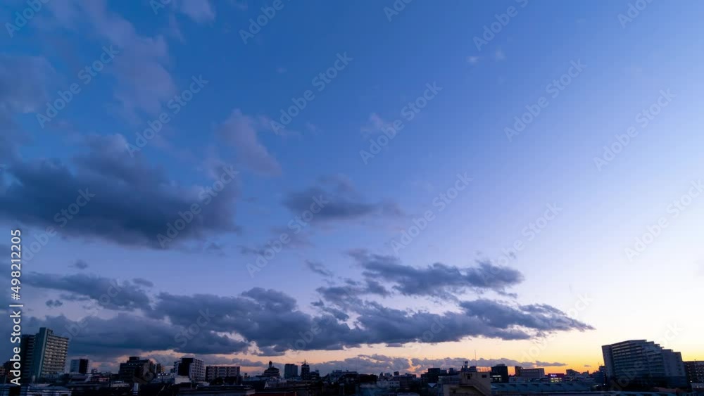 夕暮れから夜空 タイムラプス 秋 夕暮れから夜空 タイムラプス 秋