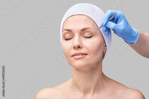 Billede på lærred Beautician skin care