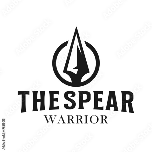 vintage logo Spear Arrowhead for Hunting, Hunter Vintage and Hipster Logo Design vector illustration