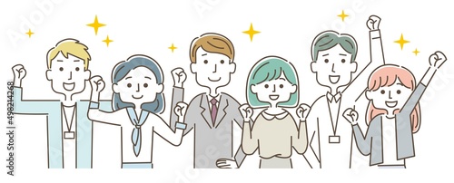 元気な会社員男女セット