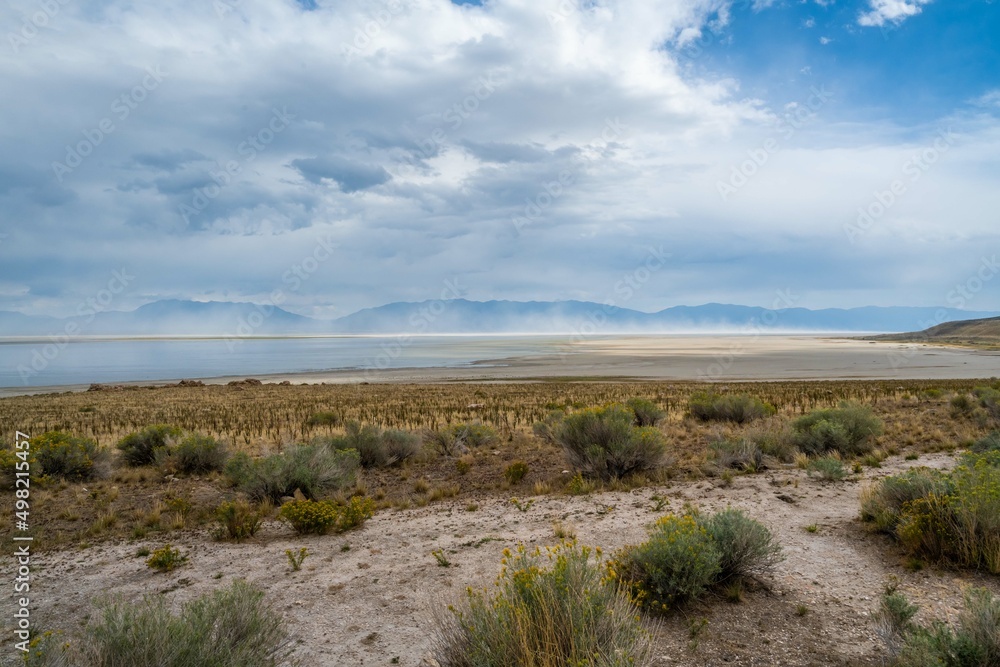 An overlooking view of nature in Antelope Island SP, Utah An overlooking view of nature in Antelope Island SP, Utah