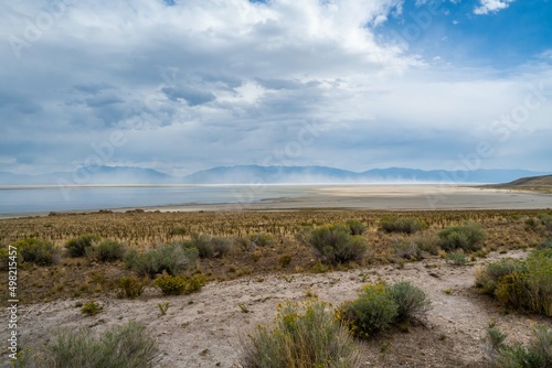 An overlooking view of nature in Antelope Island SP, Utah
